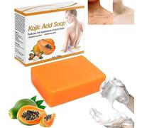 Papaya Kojic Acid Soap, Papaya Soap-Papaya Kojic Soap, Kojic Acid Soap for Dark Spot & Glowing Skin, Dark Spot Remover Soap,Natural Body Solid Soap Bar for Reduce Acne & Scar (1pcs)