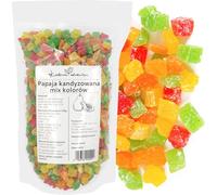 Papaye confite colorée 500 g - pour snacks, muesli et desserts | Texture tendre et goût gourmand pour snacks, muesli, yaourts, pâtisserie, desserts, toppings et mélanges maison variés.