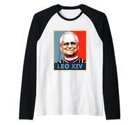Pape Leo XIV Portrait Pop Art Manche Raglan