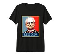 Pape Leo XIV Portrait Pop Art T-Shirt Haut de Gamme