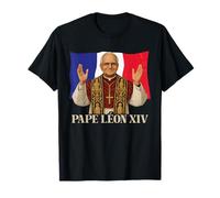 Pape Léon XIV Drapeau de la France Cardinal Robert Prevost T-Shirt