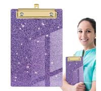 Papelapaper - Presse-papiers pailleté portable | Clipboards acryliques pailletés, taille de lettre, lumière portable élégante à profil bas profil bas avec clip doré pour maladie