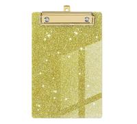 Papelapaper - Presse-papiers pailleté portable | Clipboards acryliques pailletés, taille de lettre, lumière portable élégante à profil bas profil bas avec clip doré pour maladie
