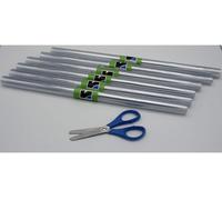 PAPELIVI Lot de 6 protège-livres Rouleau de doublure autocollante (sans colle) 0,35 mm x 2 mètres, film très transparent + 1 paire de ciseaux scolaires Mape Start 13 cm Couleur aléatoire Utilisation
