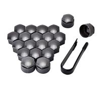 PAPEP 20 Pièces Cache ecrou pour Porsche 911 Carrera (997), Capuchons D'Écrou De Roue Capuchons Protection Hexagonal Écrous De Roue Outil Retrait,19mm-Grey