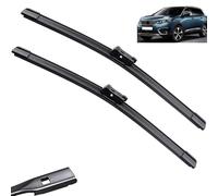 PAPEP Balais d'Essuie-Glace Avant pour Peugeot 5008 2017-2022 2e 2e génération, Essuie-Glaces Silencieux Nettoyage sans Traces Caoutchouc Résistant Accessoires Auto