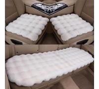 PAPEP Coussin de Siège Auto pour KIA picanto/Morning 2017-2022, Fausse Laine pour sièges Avant et arrière de Voiture Doux et Chaud Antidérapants,Beige