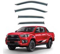 PAPEP Déflecteurs de Voiture pour Toyota HILUX REVO MK8-AN120-AN130 2015-2022-2025, Déflecteurs de Fenêtre avec Réduction Acoustique Anti-Turbulence Protection Totale Contre