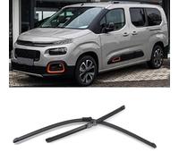 PAPEP Essuie Glace Avant pour Citroen Berlingo K9 2018-2023 24"+17", Ensemble D'essuie-Glace Avant Pare-Brise Fenêtre Brosses Pluie Accessoires Imperméables