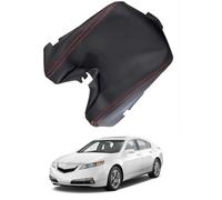 PAPEP Housse d’Accoudoir pour Acura TL 2009-2012, en Microfibre Lavable Protection Intérieure pour Console Centrale Résiste aux Tâches,Black-Red Line