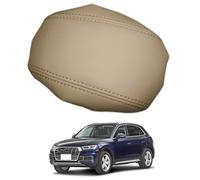 PAPEP Housse d’Accoudoir pour Audi Q5 2018-2025, en Microfibre Lavable Protection Intérieure pour Console Centrale Résiste aux Tâches,Beige