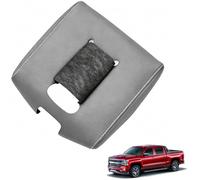 PAPEP Housse d’Accoudoir pour Chevrolet Silverado 2014-2018, en Microfibre Lavable Protection Intérieure pour Console Centrale Résiste aux Tâches,Grey