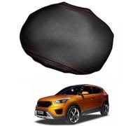 PAPEP Housse d’Accoudoir pour Hyundai ix25 2015-2019, en Microfibre Lavable Protection Intérieure pour Console Centrale Résiste aux Tâches,Black-White Line