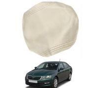 PAPEP Housse d’Accoudoir pour Skoda Octavia 2014-2020, en Microfibre Lavable Protection Intérieure pour Console Centrale Résiste aux Tâches,Beige
