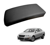 PAPEP Housse d’Accoudoir pour Volkswagen Passat B6 2006-2010, en Microfibre Lavable Protection Intérieure pour Console Centrale Résiste aux Tâches,Black