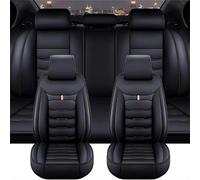 PAPEP Voiture Ensembles De Housses Siège pour Ford Fiesta’09 MK7 2011 2012 2013 2014 2015 2016 2017, 5 Seats Cuir Siège Avant et Arrière Housses Siège Complet Imperméable,B/Black
