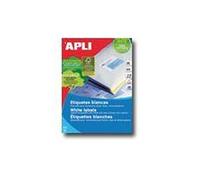 APLI Étiquettes adhésives A4 (210×297 mm) Blanc Adhésif permanent 25 étiquettes