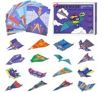 Paper Airplane Book DIY Instructions Multiple Folding Educational Activity for Kids Adults Multicolour Group Game 48 Sheets 11 Inch