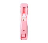 Paper Clam Clip Holder | No - Hole Stapler Alternative for Documents/Notes/Office | Strong Plastic & Metal Clamp, Handheld Design (Pink)