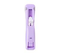 Paper Clam Clip Holder | No - Hole Stapler Alternative for Documents/Notes/Office | Strong Plastic & Metal Clamp, Handheld Design (Purple)