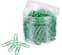 Paper Clips 200 Pieces Small Paper Clips With Vinyl Coated Paper Clips To Prevent Tearing Pages With Box For Office And Home Green 2.8cm