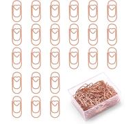 Paper Clips For Office,130pcs Creative Paper Clips,Metal Paper Clips Office Paper Clips Corrosion And Rust Resistant,For Office Book Document Paper Photo (Rose Gold)