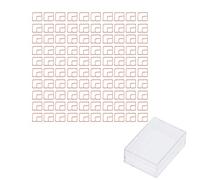 Paper Clips Métalliques, Clips de Bureau Quadrilatéraux, 100 Pièces Dorées Résistantes à la Corrosion - Antirouille par Électroplacage, Organisation Documentaire Efficace (carré)