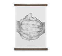 Paper Collective Impression d'art Folded Hands - 50 x 70 cm