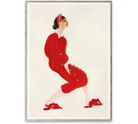 Paper Collective Red With Pearls Impression d'art - 50 x 70 cm