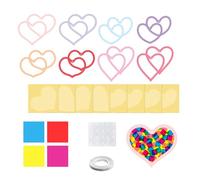 Paper Craft Set - Activity Supplies for Kids | Portable Drawing Ornaments with Hearts Flowers Rabbit Eggs, 100g Lightweight Paper for Boy, Girl, Home, Glass, Window and Birthday