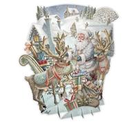 Paper D'art Carte de Noël 3D Motif équipe du Père Noël