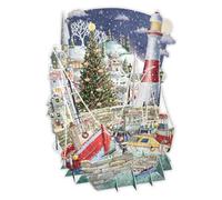 Paper D'art Carte de Noël 3D Motif Port de Noël