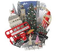 Paper D'Art, Top of the World XTW028 Carte de Noël 3D Motif Londres