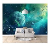 Paper Decoration For Living Room Office Bathroom Science fiction universe earth blue 100x70cm Custom Any Size Mural Self-adhesive Wallpaper 3D Wall Decor Modern Art Painting Photo