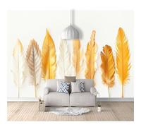 Paper Decoration For Living Room Office Bathroom The golden feathers are simple 100x70cm Custom Any Size Mural Self-adhesive Wallpaper 3D Wall Decor Modern Art Painting Photo