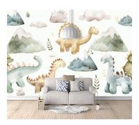 Paper Decoration For Living Room Office Bathroom Watercolor cute dinosaurs for kids 100x70cm Custom Any Size Mural Self-adhesive Wallpaper 3D Wall Decor Modern Art Painting Photo