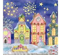 PAPER DESIGN-20 serviettes 3 plis Celebrate Street - 33 x 33 cm