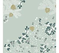 PAPER DESIGN-20 serviettes 3 plis Frosty floral - 33 x 33 cm