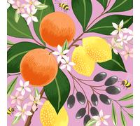 PAPER DESIGN-Serviettes en papier 3 plis motif multicolore Exotic fruits x 20 - 33 x 33 cm