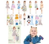 Paper Doll Set - Pretend Play , Dress Up Toy Princess Paper Dolls Game for Girls Educational Creative, Playset for Christmas Birthday | New Year Easter Travel