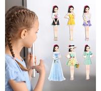 Paper Dress Up Dolls - Pretend Play Costume Cutout Dolls, Fashion Creativee Magnet Outfits, Interactive Educational Craft Activity, Role Play Learning Set | Children's Day Present for Boys Girls Kids