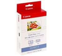 Paper for Canon SELPHY CP1500 - KC-18IF Genuine Canon Ink + Sticker Paper Set (5