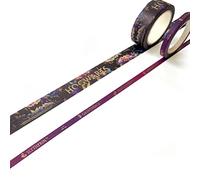 Paper House Productions Harry Potter Lot de 2 rouleaux de ruban adhésif Washi pour scrapbooking et travaux manuels Motif floral Poudlard