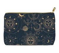 Paper House Productions Pochette à fermeture éclair en cuir végétalien entièrement doublée 23,5 x 16,5 cm - Celestial