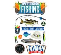 Paper House Productions Rather Be Fishing Lot de 3 autocollants 3D