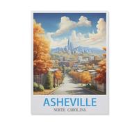 Paper Jigsaw 1000 Piece，Asheville North Carolina，Educational Toys for Adult Birthday Gift（26x38cm）-FH79