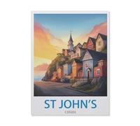 Paper Jigsaw Puzzle 1000 Pieces，St John's Canada，Adult Children Toys Decompression Game（38x52cm）-EG60