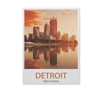 Paper Jigsaw Puzzle 1500 Pieces，Detroit Michigan ， Landscape，Adult Children Toys Decompression Game（57x87cm）-DV60