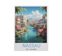 Paper Jigsaw Puzzle 1500 Pieces，Nassau The Bahamas，Adult Children Toys Decompression Game（57x87cm）-EY41