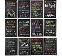 Paper Junkie Lot de 12 petits carnets inspirants avec citations sur l'esprit de croissance, carnets de poche de motivation pour étudiants, fêtes d'enfants, école, bureau (9 x 12,5 cm)